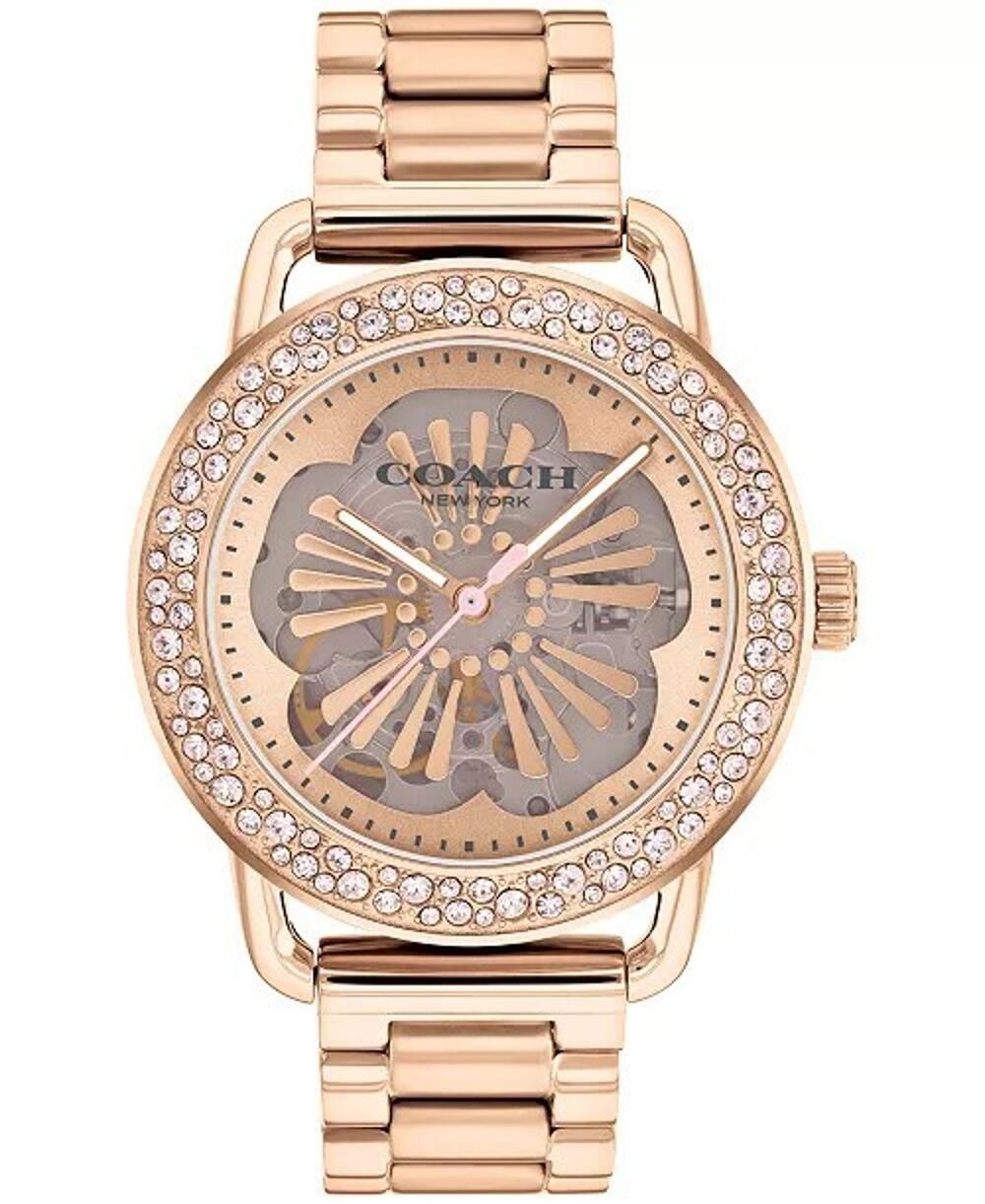 Coach Women's Cruiser Automatic Carnation Gold Stainless Steel Bracelet Watch...